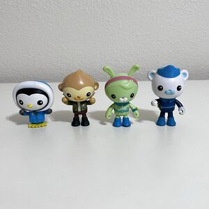 Octonauts Lot of 4 Action Figures Toys Meomi Moose Captain Barnacles Paani Tweak